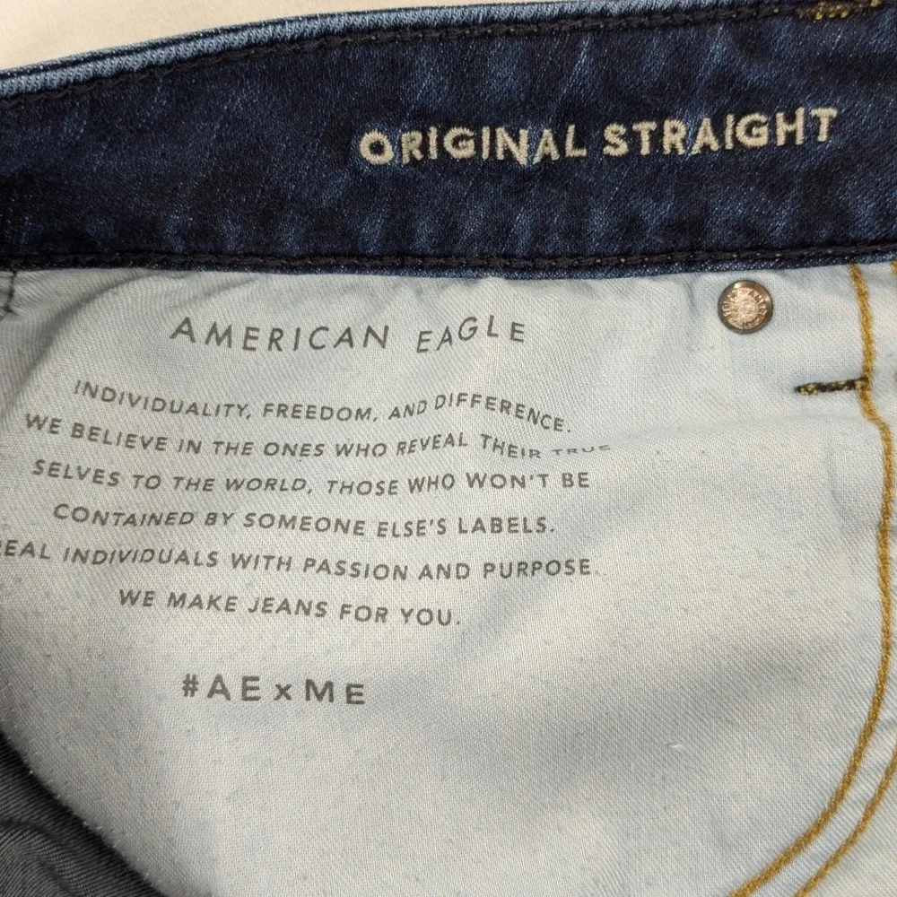 American Eagle Jeans Mens 32 Dark Denim Original Straight Ne(x)t Level Airflex‎